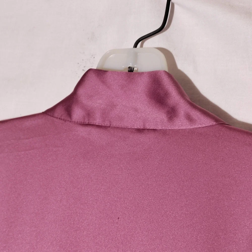 Vintage VICTORIA'S SECRET Nightgown Robe‎ Pink Satin Sz XS/S with Belt
